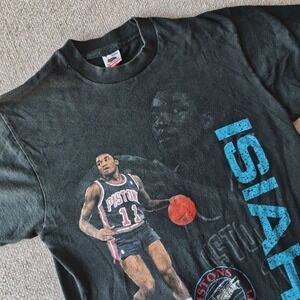 80's Isiah Thomas Detroit Pistons NBA Salem T Shirt Size Medium